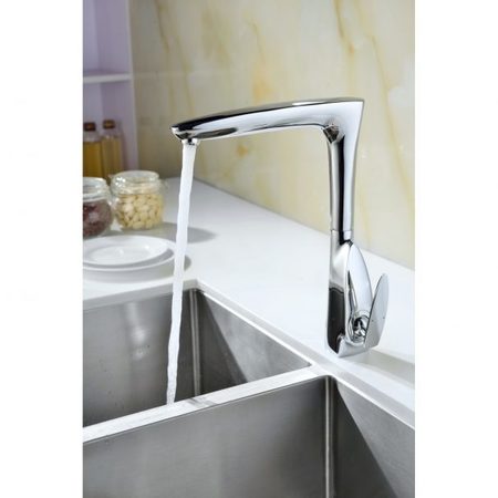 Anzzi Timbre Single-Handle Standard Kitchen Faucet in Polished Chrome KF-AZ034